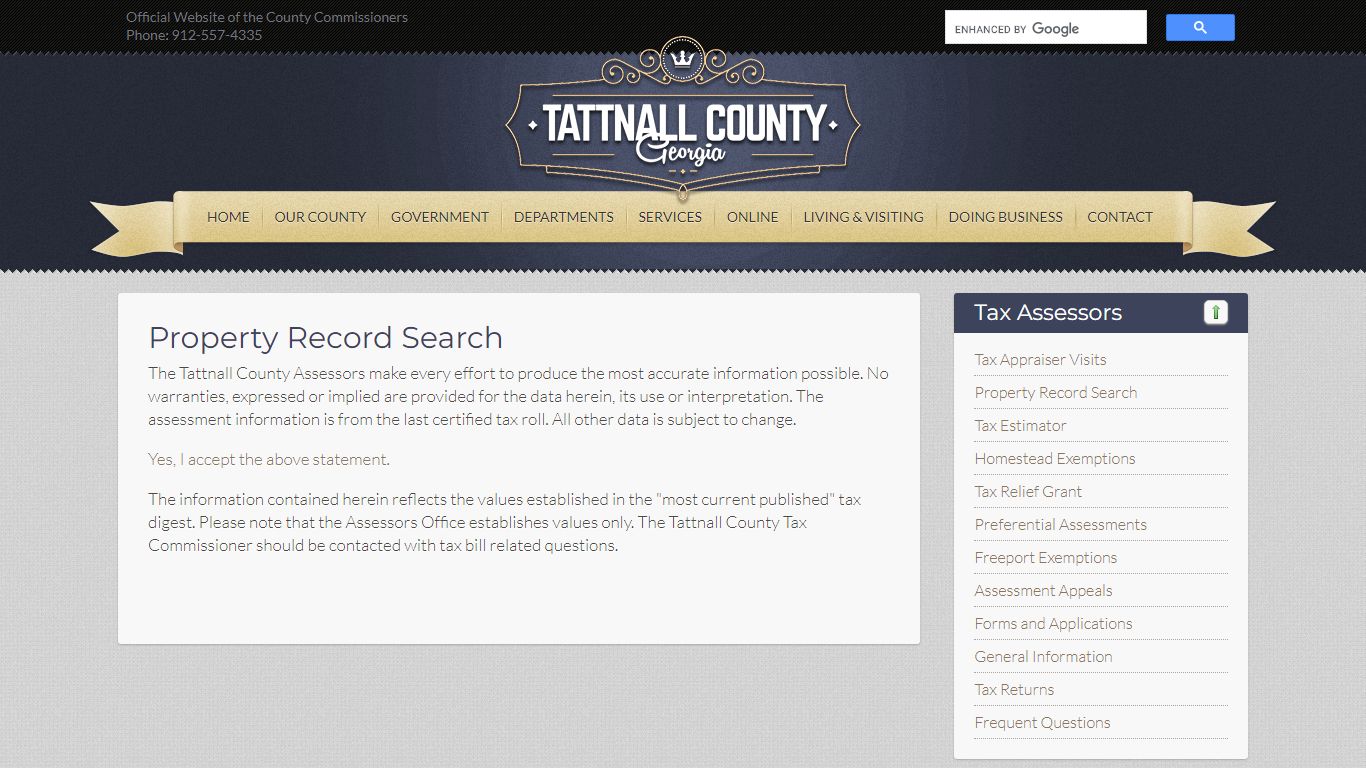 Property Record Search - Tattnall County, GA